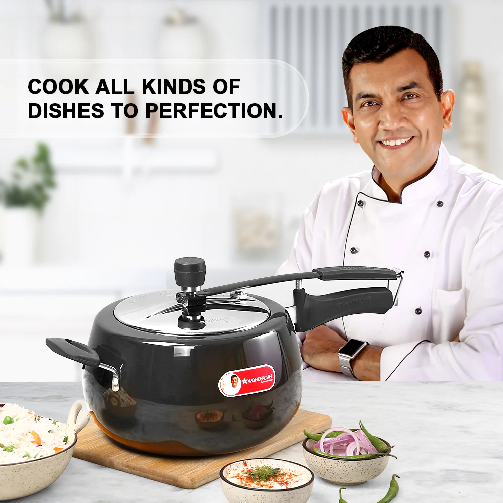 Wonderchef Taurus Hard Anodized Pressure Cooker - Non Stick, Induction Friendly, 5 l-2.webp